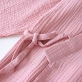 Miniatyrbild 3 av 5: 2023 Japansk Kimono Set 100% Bomull Pyjamas Tvådelad Par Yukata Lös Dam Träningsdräkt Ångbastu Hemset Pink M