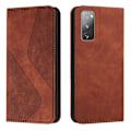 Miniatyrbillede 1 af 5: Samsung Galaxy S20 Fe Etui, PU Læder Flip Cover Magnetisk Lukning Tegnebog Kort Slots Stand Etui Brown