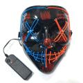 Miniatyrbillede 6 af 11: Halloween Maske Lysende Hacker Purge Maske Skræmmende LED Maske til Cosplay Kostumer Festival Karneval Festgaver til Børn Mænd Kvinder overseas go