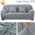 Miniatyrbild 6 av 11: Elastiskt sofföverdrag för vardagsrum Enfärgat sofföverdrag Stretch Sofföverdrag Hörn 1/2/3/4 Sits L-formad Soffa Behöver Köpa 2st Black--1PC 3 seat 190-230cm