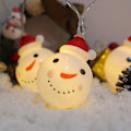 Miniatyrbillede 3 af 4: Juledekorationer Lysende Ornamenter Julemands Lys Kæde Vedhæng Juletræ Scene Arrangement Dekoration Små Gaver Blow molding Christmas snowman 2 M 10 lights USB always on