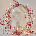 Miniatyrbilde 6 av 6: 4M 40 LED Perlelys Lyslenke for Festlig Dekorering Jule LED Lyslenke Røde Perler Garland Party Juletre Hjemmeinnredning Red 4M