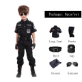Miniatyrbild 7 av 7: Poliskostymer för barn Halloweenfest Karneval Polisuniform 110-160cm Pojkar Armé Poliser Cosplay Klädset Set3 150CM