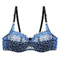 Miniatyrbild 4 av 7: Sexig transparent BH med spetsbroderi för kvinnor, plus size behå, bralette, färgpatchwork-BH Red 80C