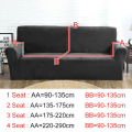 Miniatyrbilde 6 av 7: Fløyelsmykt plysj L-formet sofatrekk for stue, elastisk møbelsofabeskytter sjeselong hjørnesofatrekk stretch Beige Part A-A 135-175cm