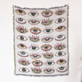 Miniatyrbillede 11 af 11: Nordisk Plaider til Seng Sofabetræk Stueindretning Sofaplaid Fritid Sengetæppe Udendørs Camping Picnic Måtte Boho Tapestry XT2022-4 130X160cm
