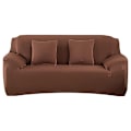 Miniatyrbild 1 av 11: Överdrag Enfärgat Sofföverdrag för Vardagsrum Elastiskt Hörnsofföverdrag Stolsöverdrag 1/2/3/4 Sits light coffee 2-seater 145-185cm