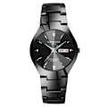 Miniatyrbillede 4 af 11: Automatisk Quartz Ikke-Mekanisk Wolfram Stål Farve Stålbånd Parur Lysende Kalender Herre og Dame Vandtæt Studenterur Black with blue face for men