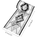 Miniatyrbild 2 av 5: Självhäftande Väggbård 3D Självhäftande Bård Tapetbård Vattentät Svart Självhäftande Bård för Kök, Badrum, Tak, Vardagsrum, Sovrum Wa