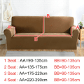 Miniatyrbilde 1 av 7: Fløyelsmykt plysj L-formet sofatrekk for stue, elastisk møbelsofabeskytter sjeselong hjørnesofatrekk stretch Beige Part A-A 135-175cm