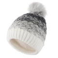 Miniatyrbild 5 av 6: Mössa Flickor Utomhus Vinter Färggradient plus Fluffiga Bollar Mössa Pojkar Ärmmössa Pastel Average size