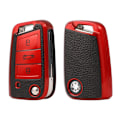 Miniatyrbillede 1 af 8: TPU Læder Bil Nøgle Etui Cover til Golf 7 MK7 Tiguan MK2 til SEAT Ateca Leon FR 2 Ibiza til Skoda Octavia A7 Red Key Case