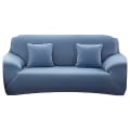 Miniatyrbilde 7 av 11: Strekktrekk ensfarget sofatrekk for stue elastisk hjørnesofatrekk stolbeskytter 1/2/3/4 seter White 2-seater 145-185cm