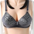 Miniatyrbilde 5 av 5: Dame Ensfarget Sexy Jacquard Glanset Pustende BH Vattert Push Up Justerbar Stropp BH Red 38/85BC