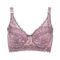 Miniatyrbillede 6 af 6: Dame Broderi BH Anti-hæng Samlet BH Bøjle Åndbar Justerbar BH Push-up BH'er Plus Størrelse 80B-105D White 40/90