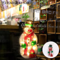Miniatyrbilde 1 av 11: LED Julelyskaster Snømann Form Vindu Vindusklistremerker Hengende Lampe Julelyskaster Juledekorasjonslys Snowman [large]]