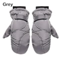 Miniatyrbilde 6 av 11: 1 Par Nye Mote Barn Vinter Snø Varme Hansker Gutter Jenter Ski Vindtett Vanntett Tykke Votter Holder Fingrene Varme C-grey 0-5 years One Size