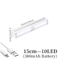 Pikkukuva 5 / 10: Langaton LED-yövalo Liiketunnistinvalo Kaapin yölamppu Keittiöön Makuuhuoneeseen Kaappiin Portaikkoon Taustavalo 14 LED white