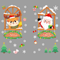Miniatyrbild 4 av 5: Jul Tomte Älg Snöflinga Elektrostatiska Dekaler Köpcentrum Glasfönster Dekaler God Jul Dekor För Hemmet 4pcs