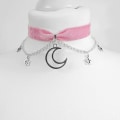 Miniatyrbild 9 av 11: Svart Halvmåne Choker Halsband Gotisk Grunge Svart Sammet Smycken Underbar Dam Hänge Gåva Gotisk Uttalande Goth Ny Cobalt violet