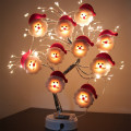 Miniatyrbild 3 av 6: Jul Plysch Muppet Snögubbe Ljusslinga Led Jultomte Huvud Älg Juldekoration Lampa Kreativa Små Färgade Lampor Santa Claus head 2 M 10 lights-battery box always on
