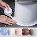 Pikkukuva 2 / 5: Vaaleankeltainen itseliimautuva tapetti, lattia, vinyyli, vedenpitävät reunukset