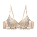 Miniatyrbild 1 av 4: B C Kup Sexig BH Underkläder Solid Push Up Dam BH Spets Beige 85C