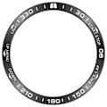 Miniatyrbillede 3 af 5: Til Garmin Fenix 8 Solar 51mm Rustfrit Stål Bezel Ridsefast Beskyttelsesring - Sort+Rød Black+White
