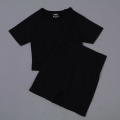 Pikkukuva 6 / 11: Joogasetti Urheilupuku Treenausvaatteet Lyhythihainen Crop Top Joogashortsit Naisille gray top M