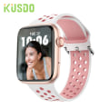 Miniatyrbild 1 av 10: 44mm Smartklocka Män Kvinnor Smartwatch Bluetooth Samtal Trådlös Laddning Anpassad Urtavla 2023 Fitnessarmband För Apple Android White Pink