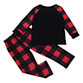 Miniatyrbillede 4 af 4: Matchende julepyjamas til familien, pyjamas sæt, matchende sæt til mænd, kvinder og børn, ternet hjort, langærmet toppe + bukser, hjemmetøj A baby 60