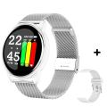 Miniatyrbild 10 av 10: Klocka Dam Herr Blodtryck Puls Fitness Tracker Klocka Sport Rund Smartklocka Smart Klocka för Android IOS Steel add Silica1