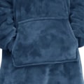 Miniatyrbilde 6 av 11: Oversized Teppehettegenser Dame Vinter Hette Wearable Familie TV-teppe Med Ermer Sherpa Fleece Sweat Plaid Hoody Genser gray 623 ONE SIZE