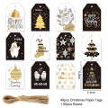 Pikkukuva 2 / 11: 48/50 kpl Hyvää Joulua Kraft Paperi Tagit DIY Käsintehty Lahjapaketointi Paperi Tarrat Joulupukki Ripustuskoristeet Uuden Vuoden Sisustus 48pcs-set5