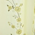 Miniatyrbillede 3 af 5: Kort, åndbart vinduesgardin med rosenprint i sydøstasiatisk stil til hjemmet (grøn)