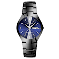 Miniatyrbillede 1 af 11: Automatisk Quartz Ikke-Mekanisk Wolfram Stål Farve Stålbånd Parur Lysende Kalender Herre og Dame Vandtæt Studenterur Black with blue face for men