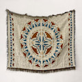 Miniatyrbild 1 av 11: Sofffilt Tapestry Bohemisk Filt Fritidsfilt Överkast Filt Tofsfilt Soffhandduk Trådfilt Sofföverdrag Filt XT07-10 130x150