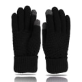 Miniatyrbillede 1 af 11: Dame Dobbeltlags kaninhår handsker vinter Koreansk version af ensfarvede alle fingre vinter dame handsker pige vanter 2 One Size