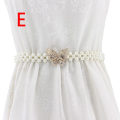 Miniatyrbilde 5 av 11: Kjede belte kjole dame elegant perle elastisk midjebelte hvitt belte stretch Like the picture K