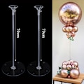 Miniatyrbillede 1 af 11: 7/11/19 Rør Ballonholder Balloner Stativ Søjle Konfetti Ballon Børnefødselsdag Baby Shower Bryllupsdekoration Forsyninger 2set 70cm stand