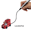Miniatyrbillede 11 af 11: Magiske spor legetøj induktiv tank bil model bil robot pingvin følger linje du tegner intelligens udvikling børnelegetøj Fire Truck