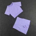 Pikkukuva 8 / 11: Joogasetti treenipaidat urheiluhousut rintaliivit kuntoilu juoksu urheilusetti naisille purple-FF L