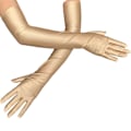 Miniatyrbilde 5 av 8: Klassiske Svarte Hvite Røde Grå Hudfargede Opera/Albue/Håndledd Stretch Sateng Finger Lange Hansker Dame Flapper Hansker Matchende Kostyme Red One Size