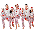 Miniatyrbild 1 av 5: Julpyjamas Matchande Familjeoutfits Förälder-barn Kläder Tecknad Tryckt Hemmakläder Mamma och Pappa Dotter Kläder Pyjamas 1 men  XL
