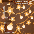 Miniatyrbillede 11 af 11: Juletræ Snefnug LED Lys Kæde Banner Juledekoration 2023 til Hjemmet Navidad Juletræsindretning Eventyrlys Vedhæng light style 3