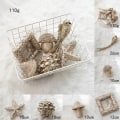 Miniatyrbilde 7 av 11: Julekule Malt Kule Gull Sølv Champagne Glitter Stjerner Juletre Hengende Vindusdekorasjon Små Gaver Leker gold 8pcs