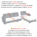 Miniatyrbild 4 av 10: Stretch Sofföverdrag för L-formad Soffa Hörnsoffa Elastiskt Sofföverdrag för Sofföverdrag för Vardagsrum 1/2/3/4-Sits Nordisk WWT38 2Pillowcase 45x45cm