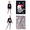 Miniatyrbild 5 av 5: Matchande julpyjamas för familjen, tecknade kläder, tryckt mamma-dotter pyjamas set, hemmakläder, barnsovkläder Santa Claus head 8T