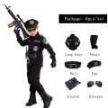 Miniatyrbild 5 av 7: Poliskostymer för barn Halloweenfest Karneval Polisuniform 110-160cm Pojkar Armé Poliser Cosplay Klädset Set6 130CM