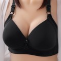 Miniatyrbilde 2 av 4: Dame Glossy BH Komfortabel Pluss Størrelse Push Up Undertøy Grey 36/80BC